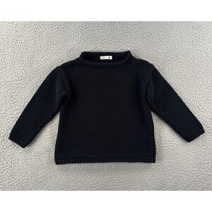 J‎ Crew Crewcuts Roll Neck Sweater Boys 3T Black 100% Cotton Preppy